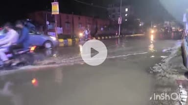 मुशहरी: मुजफ्फरपुर में बारिश से जल जमाव, दुर्गा जी देखने आए लोगों के मंसूबों पर फिरा पानी