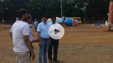 कांके: रांची नगर निगम के अपर प्रशासक ने मोरहाबादी में रावण दहन स्थल का किया निरीक्षण