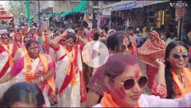 बांसवाड़ा: शहर के पुराना बस स्टैंड पर भव्य शोभायात्रा के साथ संपन्न हुआ दुर्गा पूजन, मां का विसर्जन किया गया