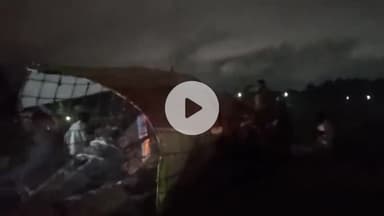 नामकुम: शालीमार बाजार के पास रावण दहन कार्यक्रम में रावण का पुतला गिरा