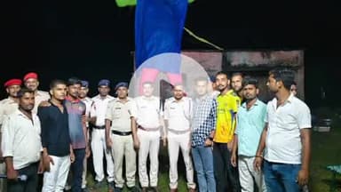 शिवसागर: शिवसागर में प्रशासन की कड़ी सुरक्षा के बीच शांतिपूर्ण तरीके से किया जा रहा रावण का पुतला दहन