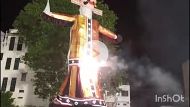 राजसमंद: कांकरोली स्थित बालकृष्ण स्टेडियम में दशहरा पर्व पर रावण दहन कार्यक्रम का आयोजन किया गया