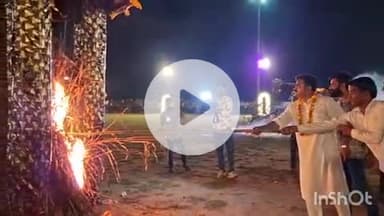 धौलपुर: मेला ग्राउंड में धूमधाम से मनाया गया रावण दहन, जिला कलेक्टर श्री Nidhi बीटी बने मुख्य यजमान