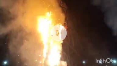 नीमच नगर: नीमच के दशहरा मैदान में 51 फीट के रावण का दहन, आतिशबाजी ने बांधा समां