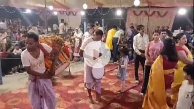 जगाधरी: यमुनानगर के पेपर मिल ग्राउंड में दुर्गा मां का पर्व धूमधाम से मनाया जा रहा है