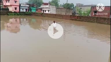 गिरिडीह: पचम्बा कालीमंडा दुर्गा स्थान के पास मूसलधार बारिश से भारी नुकसान