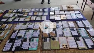 बांसवाड़ा: पुलिस लाइन में दीपावली से पहले पुलिस का तोहफा: 55 लाख के 166 गुमशुदा मोबाइल बरामद, मालिकों को लौटाए गए