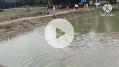 बक्सर: मां दुर्गा की प्रतिमा विसर्जन के लिए सेंट्रल जेल परिसर के पास तालाब तैयार, आज होगा विसर्जन