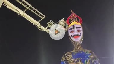 लाडपुरा: कोटा में नहीं जल सका दुनिया का सबसे ऊंचा रावण, पेट्रोल डालकर जलाने की हुई कोशिश