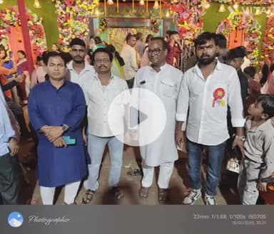 मनसाही :- कांग्रेस नेता ने किया माता दुर्गा का दर्शन।