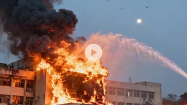 Uttar pradesh news: हाथरस जिला अस्पताल के वार्ड में लगी आग, देखें वीडियो....