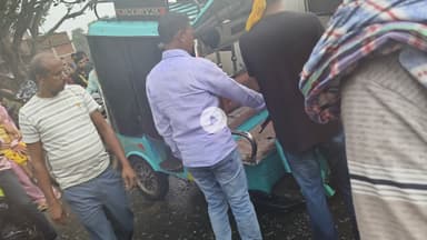 😭😭😰😰#bajani mila ke pass bahut bada durghatna Ghat Gaya prakhand Madhapur 😭😭😰😰