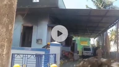 கிணத்துக்கடவு: மணிகண்டபுரம் பகுதியில் கேஸ் கசிவால் தீ விபத்து