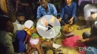 बिधूना: भटौली गांव में धूमधाम के साथ टेसू और झेंझी का विवाह हुआ