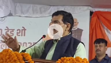 रामपुर: नगर में विकास मंत्री ए.के. शर्मा ने कहा, नगर विधायक आकाश बहुत अच्छे हैं, रामपुर विकास के लिए दिए हैं ब्लैंक चेक