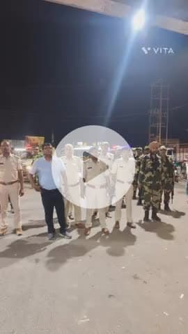 मनसाही :- एरिया डोमिनेशन को लेकर मनसाही में निकाला गया फ्लैग मार्च।