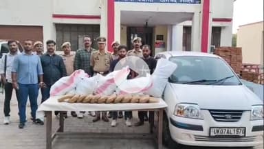 झांसी: लखनऊ STF और बबीना पुलिस ने टोल प्लाजा के पास से दो गांजा तस्करों को किया गिरफ्तार, 64 किलो से अधिक गांजा बरामद