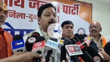 दुर्ग: दुर्ग BJP कार्यालय में पहुंचे अनुराग सिंग देव, बोले- आत्मनिर्भर भारत अभियान से विकसित भारत का सपना साकार