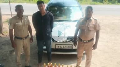 மரக்காணம்: *பட்டானூர் சோதனை சாவடி அருகே சொகுசு காரில் புதுச்சேரி மாநில மதுபானம் கடத்தியவர் இளைஞர் கைது