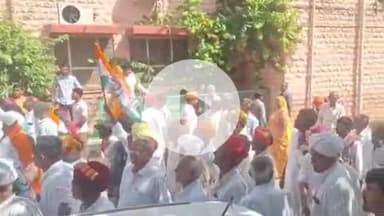 बाड़मेर: बाड़मेर जिला मुख्यालय पर पूर्व विधायक मेवाराम जैन जी का शक्ति प्रदर्शन देखने को मिला