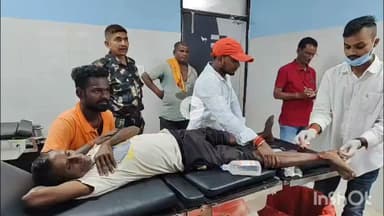आरा: नवादा थाना क्षेत्र के बस स्टैंड के समीप ग्राइंडर मशीन की चपेट में आने से सेंट्रिंग मिस्त्री घायल