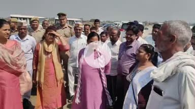 धनौरा: गजरौला के तिगरी गंगा धाम में लगने वाले मेले की तैयारी का जायजा लेने अमरोहा की डीएम पहुंची