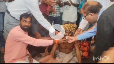 कलान: कुंडरिया में बीडीओ ने साधू का अनशन जूस पिलाकर खत्म कराया