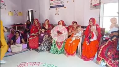 चूरू: चूरू के रतननगर में गर्भवती महिलाओं की गोद भराई, अभियान के तहत पोषण मेले का आयोजन किया गया