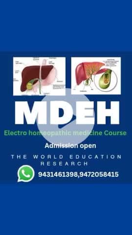 #ELECTROHOMEOPATHY  से MDEH Course The World Education Research W.E.R 
https://twer.in
contact 94720 58415, 94 314 61398