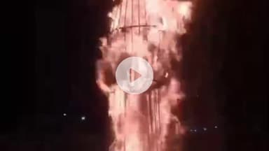 शाहबाद: उधरनपुर रामलीला में रावण वध लीला का मंचन हुआ, धू-धू कर जलाया गया रावण का पुतला