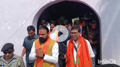 मुंगेर: नामांकन से पहले भाजपा के सम्राट ने मंदिर में की पूजा, तारापुर से पर्चा दाखिल किया