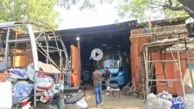 भीलवाड़ा: जैसलमेर हादसे के बाद भीलवाड़ा परिवहन विभाग हुआ सतर्क, पांच बसों को किया सीज और मोटर बॉडी कारखाने में मारा छापा