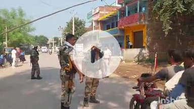 करपी: करपी थाना के प्रवेश द्वार पर पुलिस द्वारा रोको टोको अभियान चलाया गया