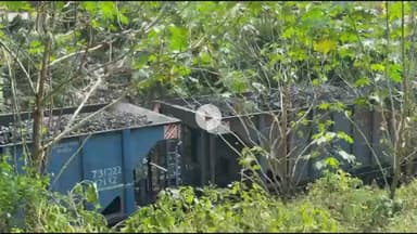 पीरटांड: सीसीएल साइडिंग से कोयला ले जा रही मालगाड़ी के चार डिब्बे पटरी से उतरे, 24 घंटे बाद भी बहाली जारी