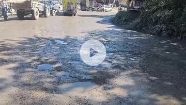 नमहोल: नमहोल चौक पर खड्डों से जनता और वाहन चालक परेशान, प्रशासन से सुधार की मांग की गई