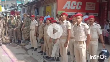 मुंगेर: कड़ी सुरक्षा के बीच हसनपुर से निकली काली प्रतिमा विसर्जन शोभा यात्रा, भारी पुलिस बल तैनात