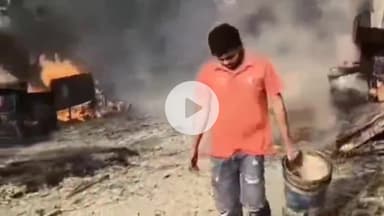 जगाधरी: तेजली फर्नीचर के गोदाम में लगी आग, बाहर रखा फर्नीचर जलकर राख, कोई जनहानि नहीं