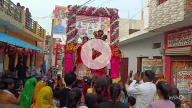 फरेंदा: परम्परागत तरीके से बृजमनगंज में निकली मां भद्र काली की शोभायात्रा