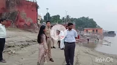 मुंगेर: जिलाधिकारी ने छठ पर्व को शांतिपूर्ण सम्पन्न कराने के लिए गंगा घाटों का निरीक्षण किया