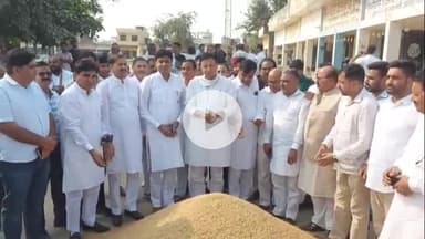 जगाधरी: कांग्रेस महासचिव रणदीप सुरजेवाला ने जगाधरी अनाज मंडी का दौरा किया, सरकार पर जमकर बरसे