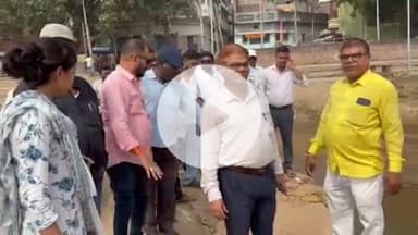 झाझा: छठ पूजा को लेकर झाझा नगर क्षेत्र के छठ घाटों का नगर परिषद टीम ने किया निरीक्षण