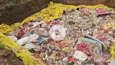 सरदारपुर: सरदारपुर में विसर्जन कुंड में खंडित प्रतिमाएं मिलने से आस्था को ठेस, वीडियो वायरल