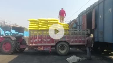 रामपुर: यूरिया खाद से लदी रैक रामपुर रेलवे जंक्शन पर पहुंची, ट्रक व ट्रैक्टर ट्राली से किसान सेवा सहकारी समिति भेजा जा रहा है