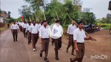 सरदारपुर: ग्राम भानगढ़ में राष्ट्रीय स्वयंसेवक संघ का मंडल पथ संचलन, स्वयंसेवक कदमताल करते हुए निकले