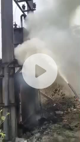 भीलवाड़ा: सुशांत सिटी में ट्रांसफॉर्मर में आग से मचा हड़कंप, बिजली सप्लाई ठप, दमकल ने पाया काबू: फायरमैन रेखा सालवी