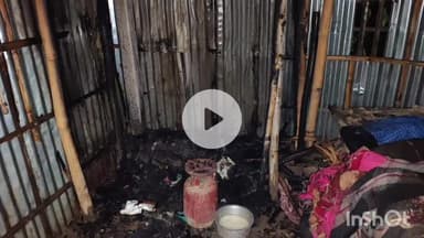 मनसाही: रामनगर भट्ट चौक के पास दिए की लौ से घर में आग, कपड़े, बर्तन और नकदी जलकर राख