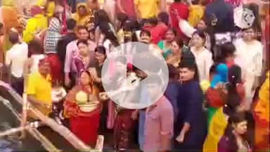 राजगीर: राजगीर के बैहतरनी घाट पर छठव्रती माताओं ने उदयमान सूर्य को अर्घ्य देकर महापर्व का समापन किया