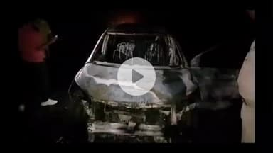 मड़ियाहू: गहलाई गांव के पास चलती कार में लगी आग, कार में सवार पांच लोग बाल-बाल बचे