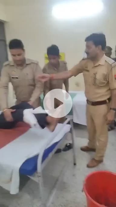 #कन्नौज नाबालिग को जबरन बुर्का पहनाकर फोटो वायरल करने वाला आरोपी पुलिस मुठभेड़ में घायल।