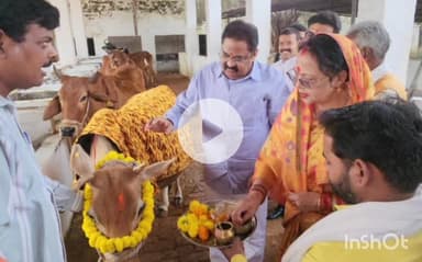हरदोई: गोपाष्टमी पर्व पर गोपाल गौशाला में जिला पंचायत अध्यक्ष ने किया गौ पूजन